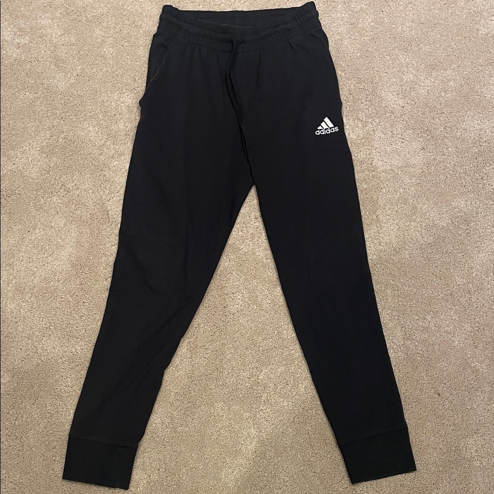Adidas black thin joggers sweatpants men size small
